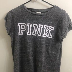 PINK t-shirt in a cute light grey